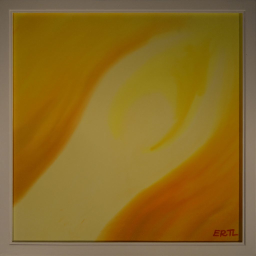 Seidenbild im Rahmen