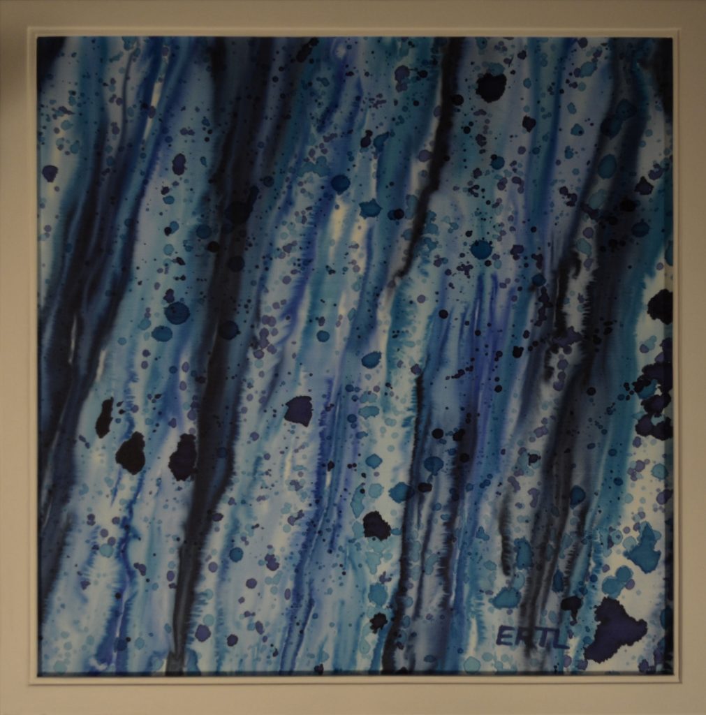 Seidenbild im Rahmen